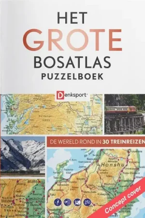 Koop Vandaag Het Grote Bosatlas Puzzelboek - Treinreizen