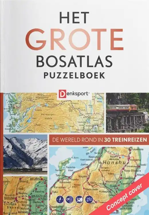 Koop Vandaag Het Grote Bosatlas Puzzelboek - Treinreizen