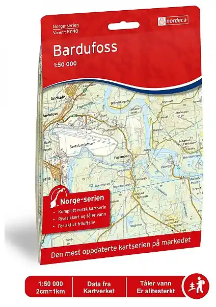 Lage Prijs Topografische wandelkaart 10148 Bardufoss 1:50.000