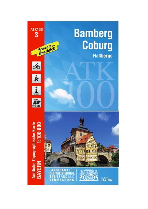 Nu Kopen ATK100 Blatt 3 Bamberg – Coburg, Freizeitkarte 1:100.000