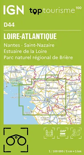 Favoriet TCD-44 Loire-Atlantique | overzichtskaart / fietskaart 1:100.000