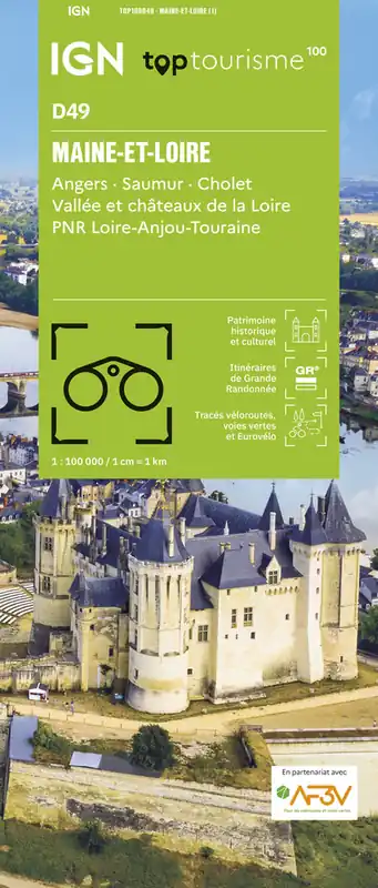 Beperkte Voorraad TCD-49 Maine-et-Loire | overzichtskaart / fietskaart 1:100.000