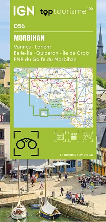 Op = Op TCD-56 Morbihan | overzichtskaart / fietskaart 1:100.000