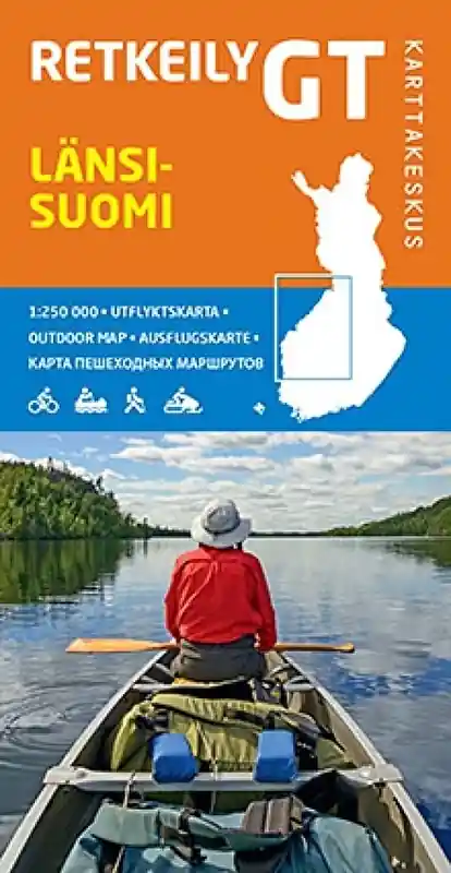 Tijdelijk Beschikbaar GT-Outdoor Map Länsi-Suomi (West-Finland) 1:250.000