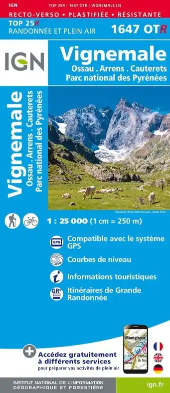 Aanbieding 1647OTR Vignemale, Ossau, Arrens, Cauterets | wandelkaart 1:25.000