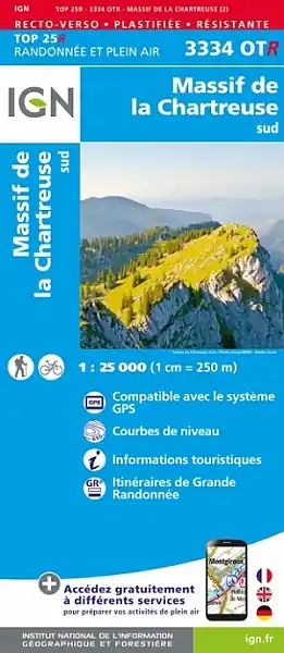 3334OTR Massif de la Chartreuse Sud | wandelkaart 1:25.000 Nu Kopen