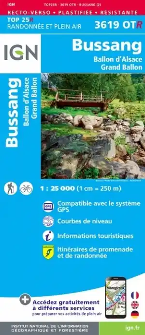 3619OTR Bussang, Ballon d'Alsace, Grand Ballon | wandelkaart 1:25.000 Direct Beschikbaar