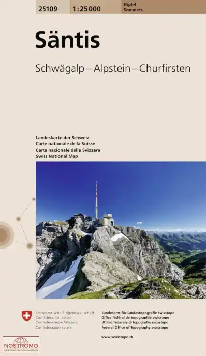 G-25109 Säntis, Schwägalp Alpstein, Churfirsten 1/25 Lage Kosten