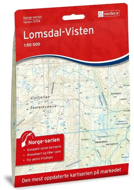 Uitverkoop Topografische wandelkaart 10114 Lomsdal Visten 1:50.000