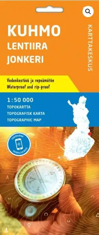 wandelkaart Kuhmo Lentiira Jonkeri 1:50.000 Actieprijs