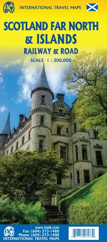 Dagaanbieding ITM Scotland Far North & Islands | wegen- en spoorwegenkaart 1:300.000