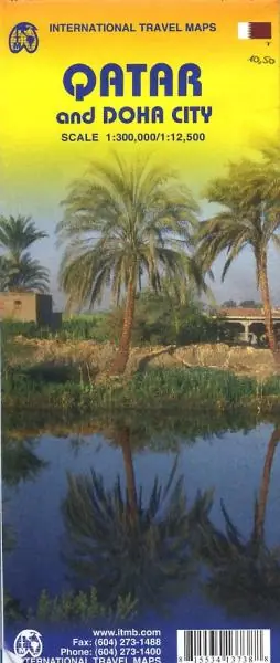 ITM Qatar & Doha City | landkaart, autokaart 1:300.000 / 115.000 Uitverkoop