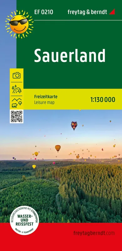 Sauerland wegenkaart / overzichtskaart 1:130.000 Premium