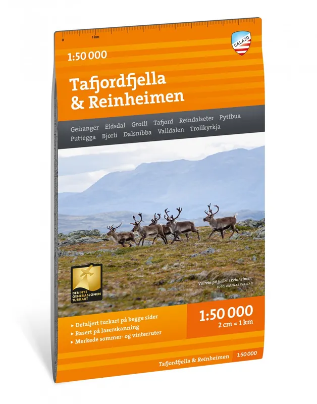 CAL-075 Tafjordfjella & Reinheimen wandelkaart 1:50 000 Bestseller