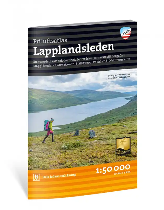 Populair Lapplandsleden Laplandroute wandelatlas 1:50.000