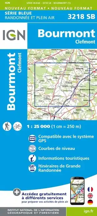 SB-3218 Bourmont / Clefmont | wandelkaart 1:25.000 Weekendaanbieding