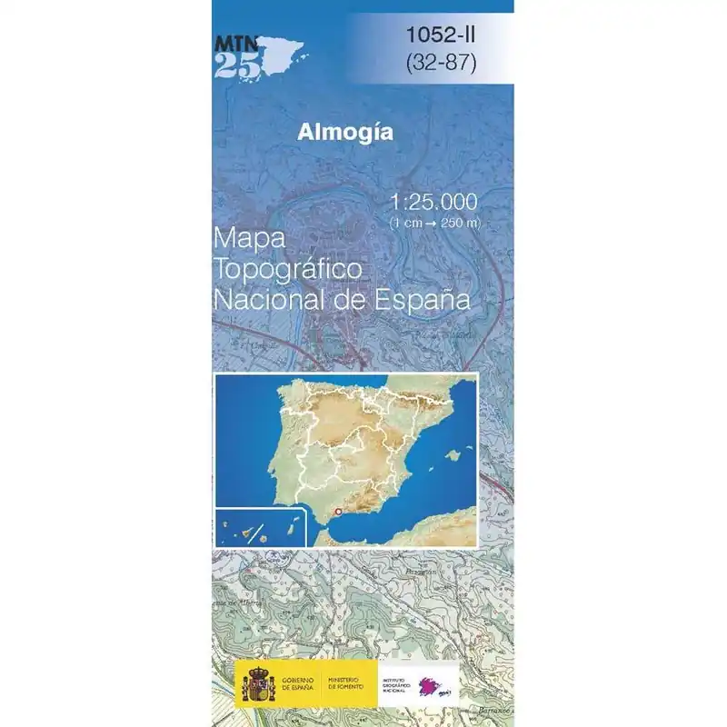 Hoja 1052-2 Almogia | topografische wandelkaart 1:25.000 Nieuw