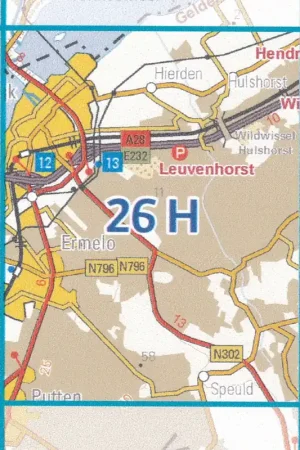 26H Harderwijk topografische wandelkaart 1:25.000 Op = Op