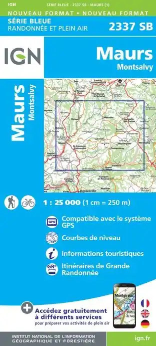 Nieuw SB-2337 Maurs, Montsalvy | wandelkaart 1:25.000