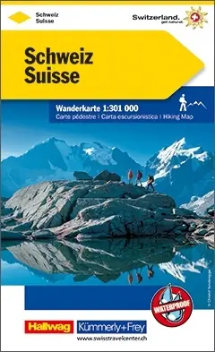 wanderwege Schweiz | overzichtskaart Zwitserland met wandelroutes Laatste Versie