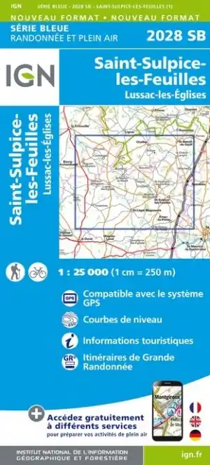 SB-2028 St-Sulpice-les-Feuilles / Lussac-les-Eglises | wandelkaart 1:25.000 Bestseller