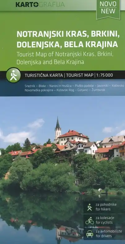 Laatste Versie Notranjski Kras, Brkini, Dolenjska, Bela Krajina | kaart 1:75.000