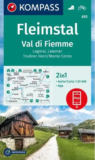 Kompass wandelkaart KP-655 Fleimstal / Val die Fiemme 1:25.000 Koopje