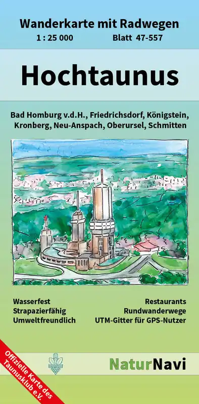 Alleen Vandaag NaturNavi 47-557 wandelkaart Hochtaunus 1:25.000