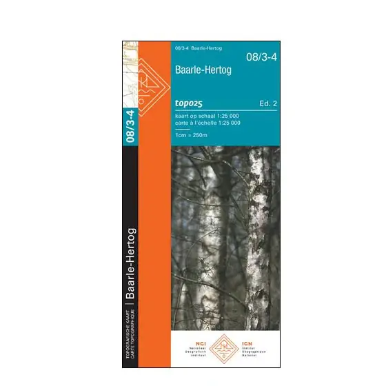 NGI-08/3-4 Baarle-Hertog | topografische wandelkaart 1:25.000 Rechtstreeks Van De Fabrikant