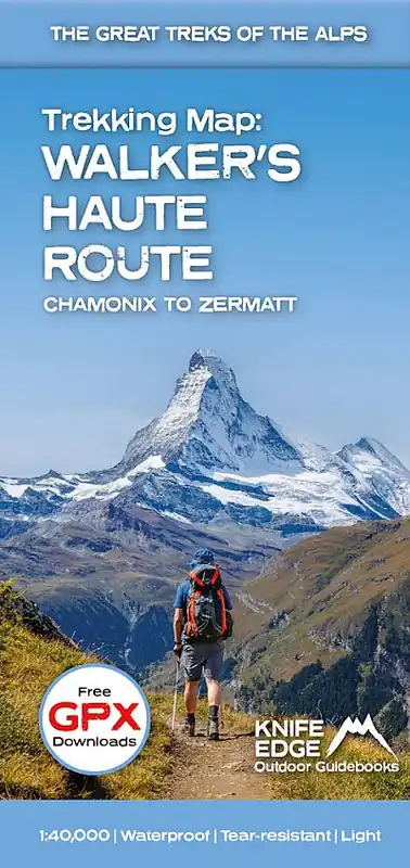 Meest Verkocht Walker's Haute Route: Chamonix to Zermatt Trekking Map