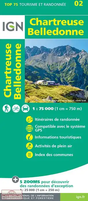 Snelle Levering TSQ-02 Chartreuse, Belledonne | IGN overzichts- en wandelkaart