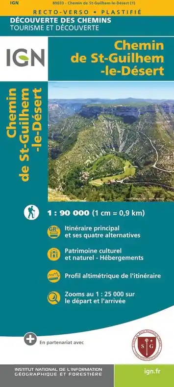 Chemin de Saint-Guilhem-le-Désert | wandelkaart 1:90.000 Koop Vandaag