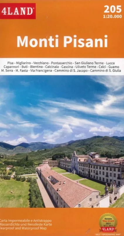 Beperkte Voorraad IM-205 Monti Pisani wandelkaart 1:25.000