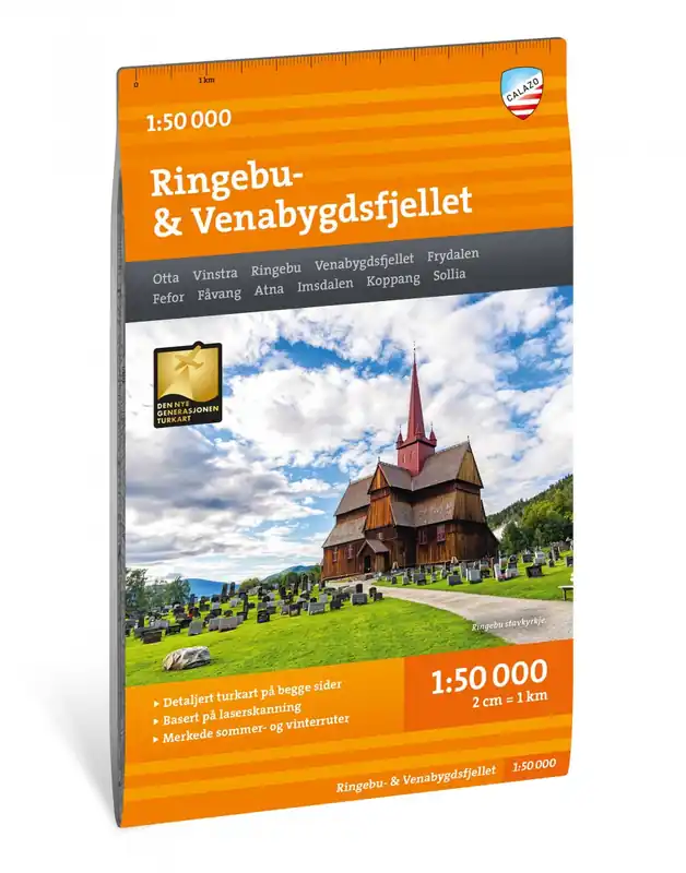 Gratis Verzending CAL-084 Ringebu- & Venabygdsfjellet wandelkaart 1:50.000