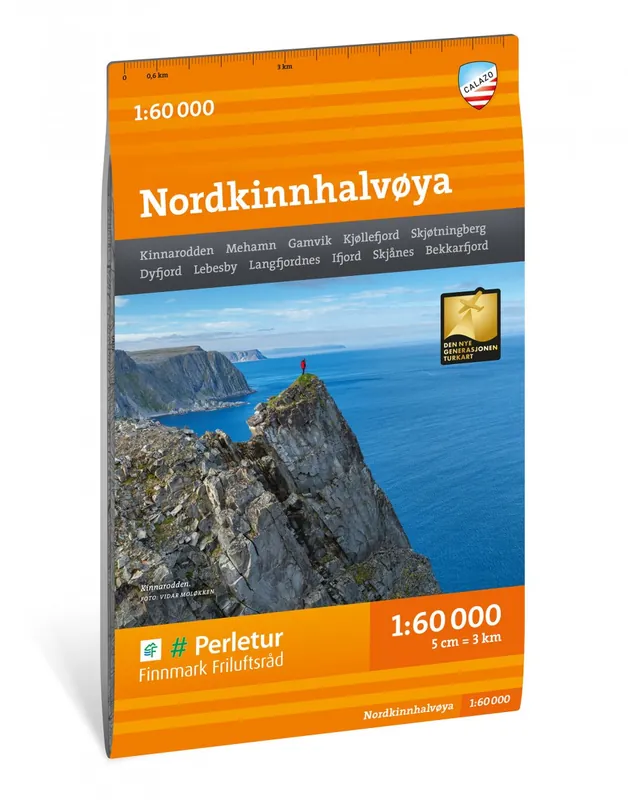 Nieuw CAL-002 Nordkinnhalvøya wandelkaart 1:50.000