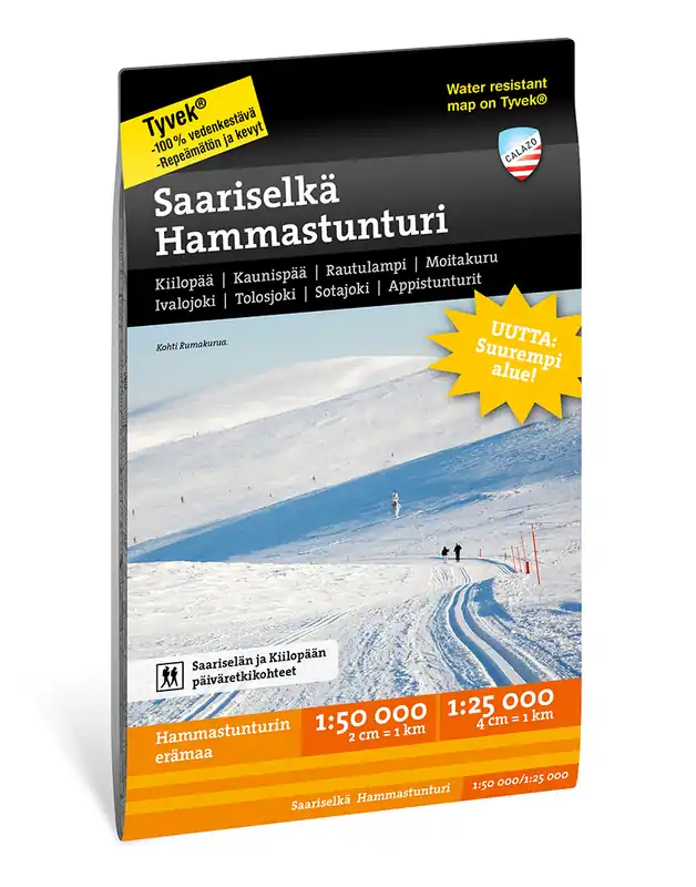Veilige Betaling CAL-014 Saariselkä Hammastunturi wandelkaart 1:25.000
