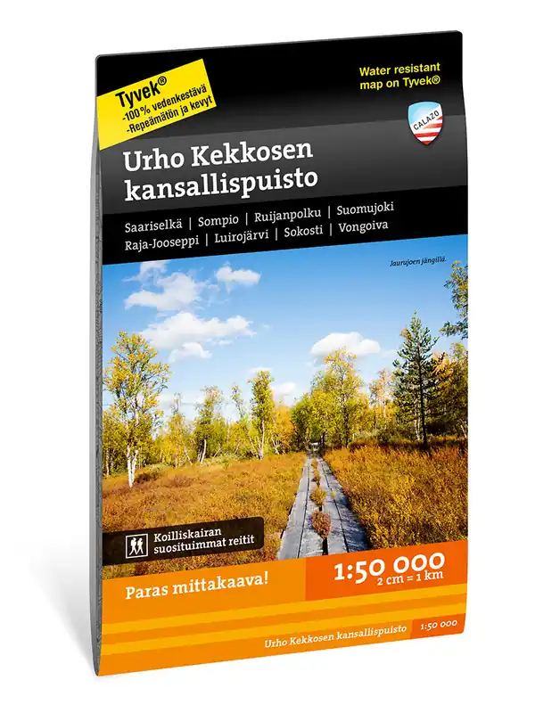Lage Prijs CAL-015 Urho Kekkosen kansallispuisto wandelkaart 1:50.000
