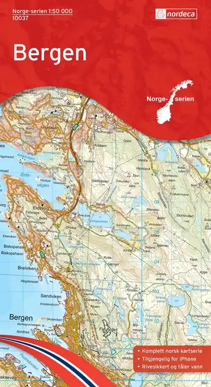 Laatste Versie Topografische wandelkaart 100037 Bergen