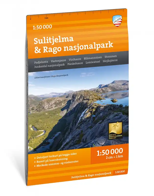 Hete Deal CAL-024 Sulitjelma & Rago Nasjonalpark wandelkaart 1:50.000