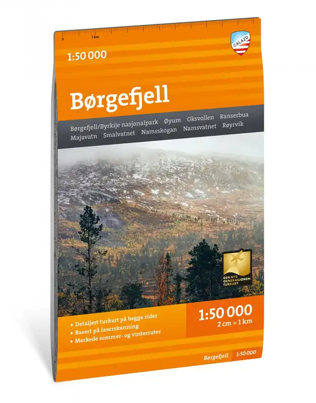 CAL-055 Børgefjell wandelkaart 1:50.000 Gecertificeerd