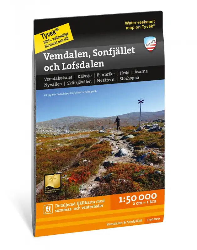 CAL-068 Vemdalen, Sonfjället & Lofsdalen wandelkaart 1:50.000 Op = Op