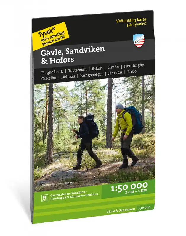CAL-090 Gävle, Sandviken & Hofors wandelkaart 1:50.000 Populair