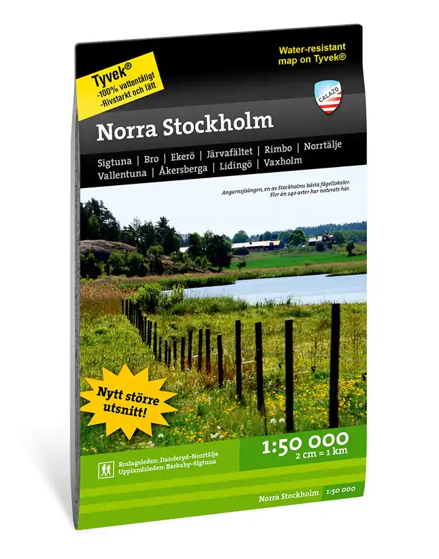 CAL-096 Norra Stockholm wandelkaart 1:50.000 Beperkt Aanbod