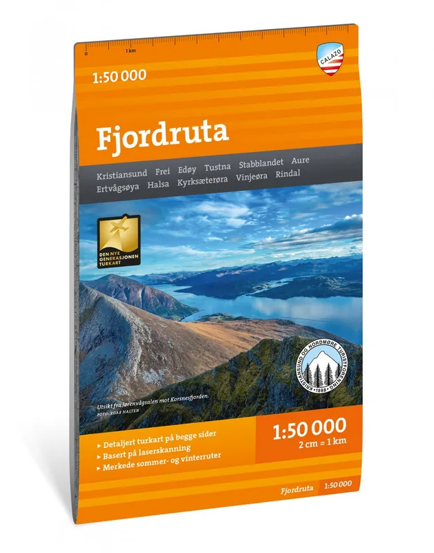 CAL-071 Fjordruta wandelkaart 1:50,000 Op = Op