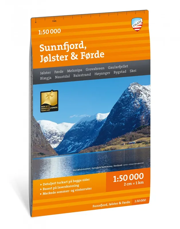 Rechtstreeks Van De Fabrikant CAL-078 Sunnfjord, Jølster & Førde wandelkaart 1:50.000