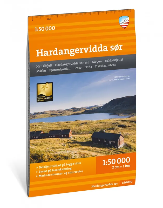 Direct Verzonden CAL-120 Hardangervidda sør wandelkaart 1:50.000