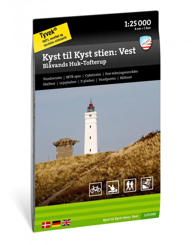 Must-Have CAL-145 Kyst til Kyst stien: Vest | wandelkaart 1:25.000