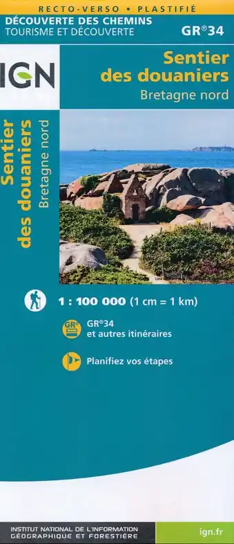 Laatste Kans Le Sentier des Douaniers - GR-34 Bretagne Nord | wandelkaart
