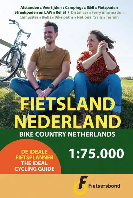 Fietsland Nederland | fietsatlas 1:75.000 Favoriet