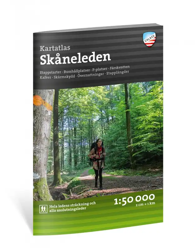 Shop Nu Skåneleden (Skaneleden) Outdoor Friluftsatlas wandelatlas 1:50.000